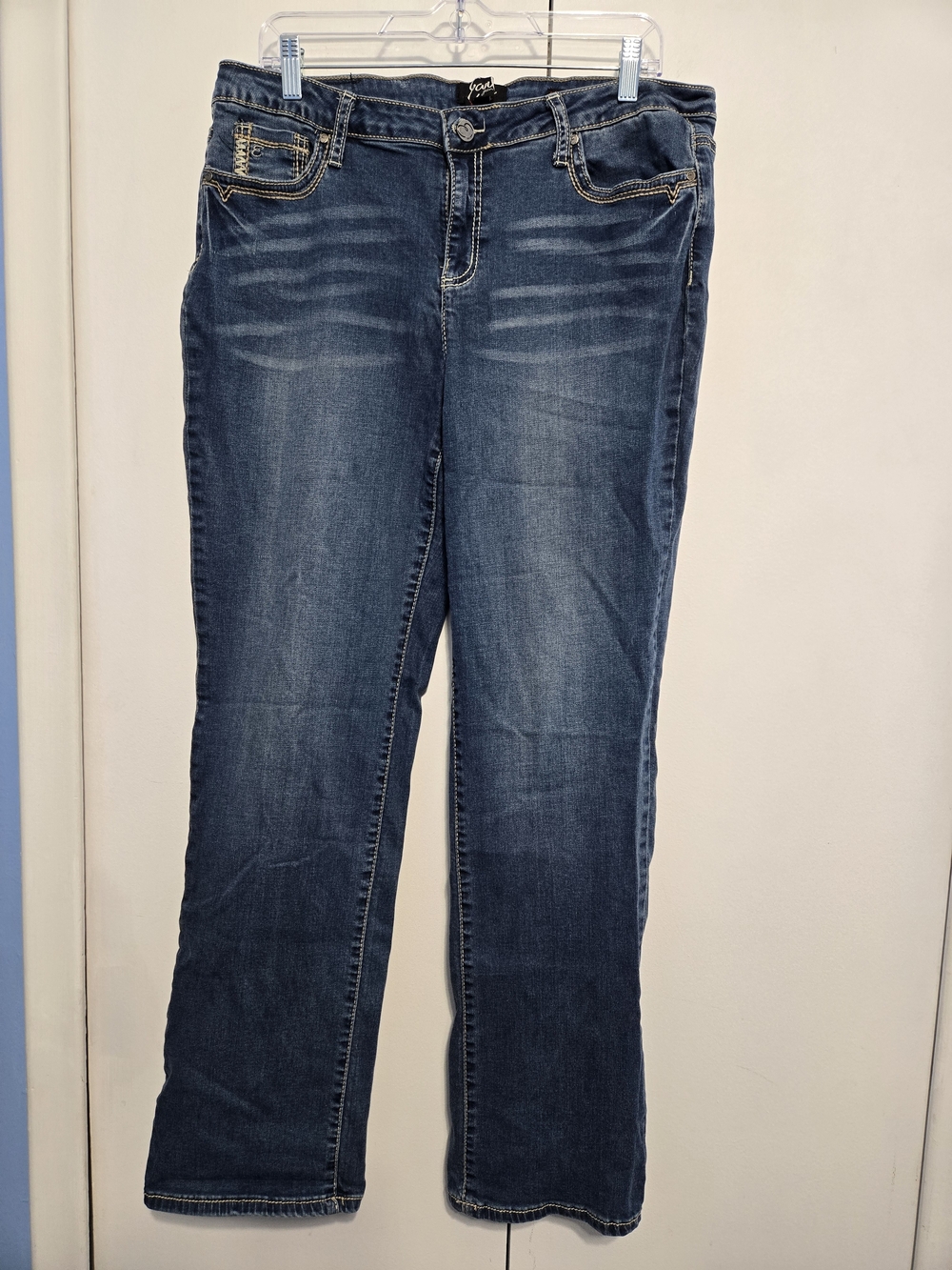Earl Jean Straight Leg Jeans Size 16 Dark Wash Stretch Tencel Y2K Western